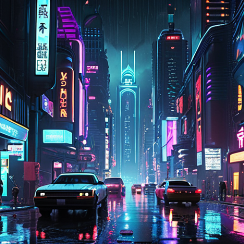 Home 7 A hyper-realistic cyberpunk cityscape at night, bustling with neon lights, flying vehicles, and towering skyscrapers. The streets are wet, reflecting the vibrant signs. Atmospheric volumetric lighting, intricate details, cinematic wide shot, 8k, photorealistic.
Negative prompt: blurry, low quality, cartoon, ugly, simple.